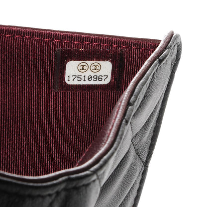 Chanel Lambskin Quilted Large Zip Pocket Wallet Black 9 of 10