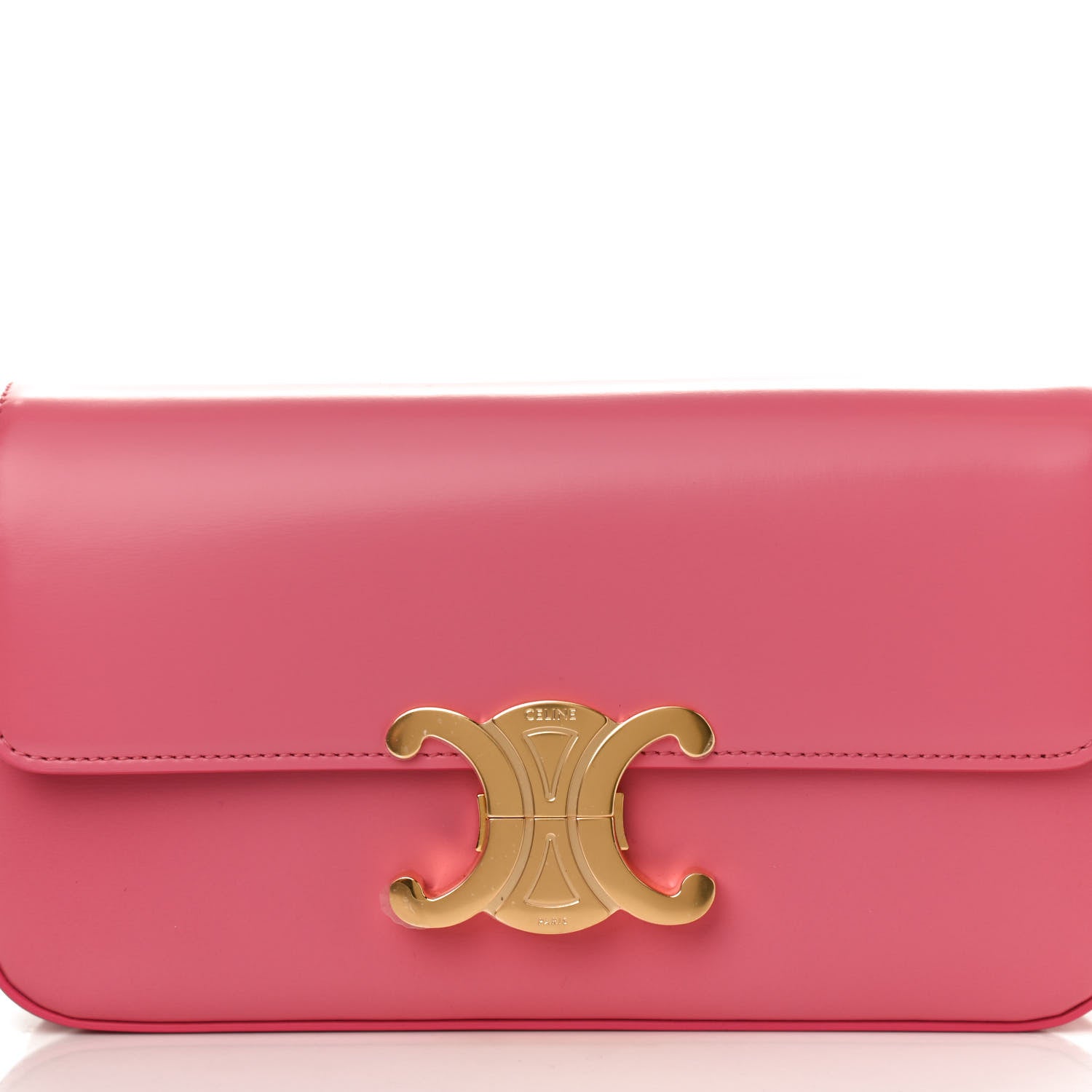 Celine Shiny Calfskin Triomphe Flamingo 10 of 10