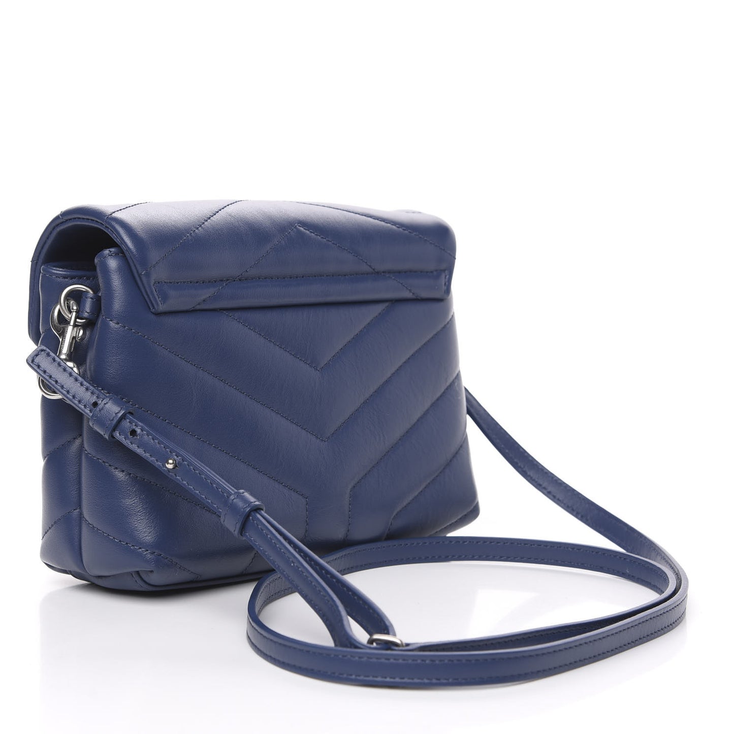 Calfskin Y Quilted Monogram Toy Loulou Chain Satchel Denim