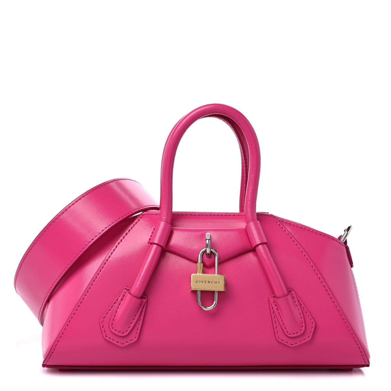 Givenchy Box Calfskin Mini Antigona Stretch Neon Pink 1 of 8
