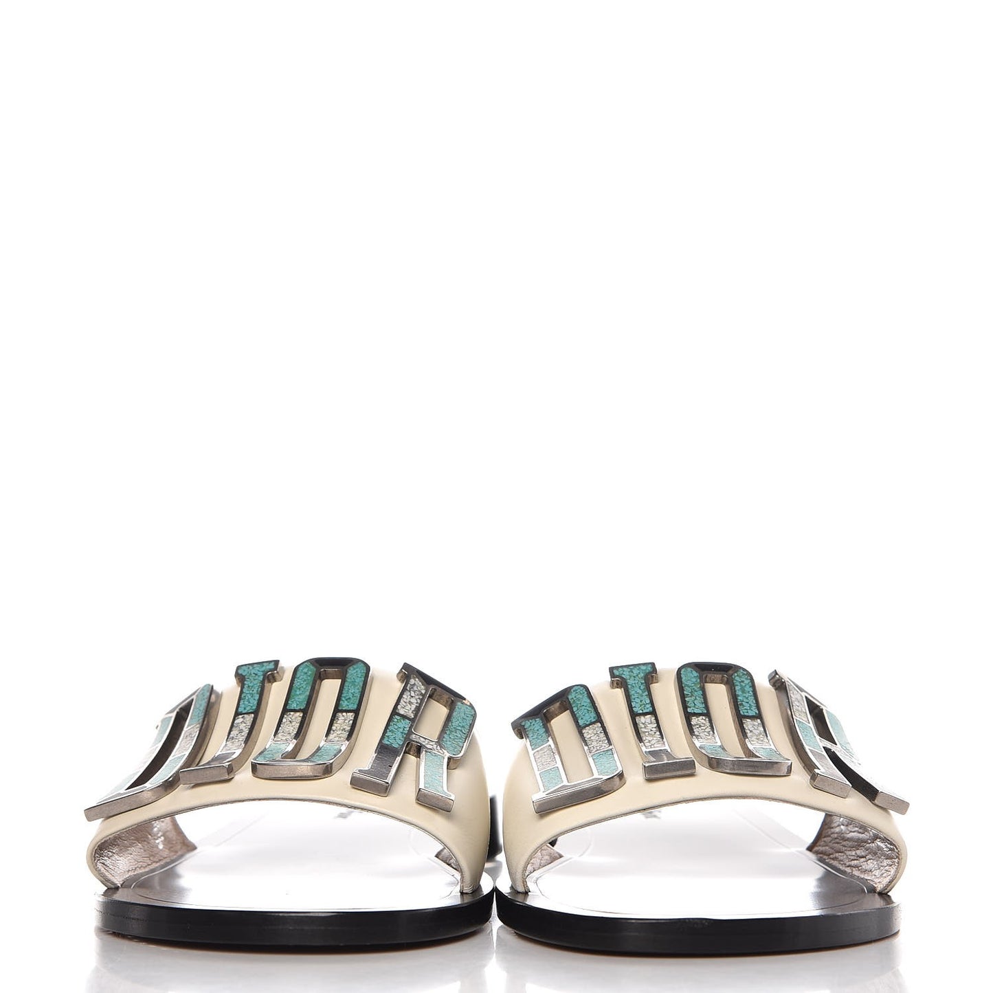 Calfskin Dio(r)evolution 10mm Slide Sandals 38.5 Off White