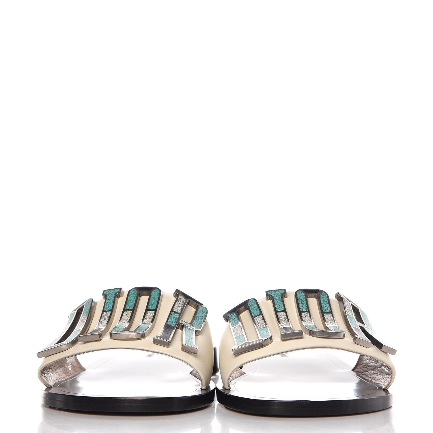 Christian Dior Calfskin Dio(r)evolution 10mm Slide Sandals 38.5 Off White 2 of 11