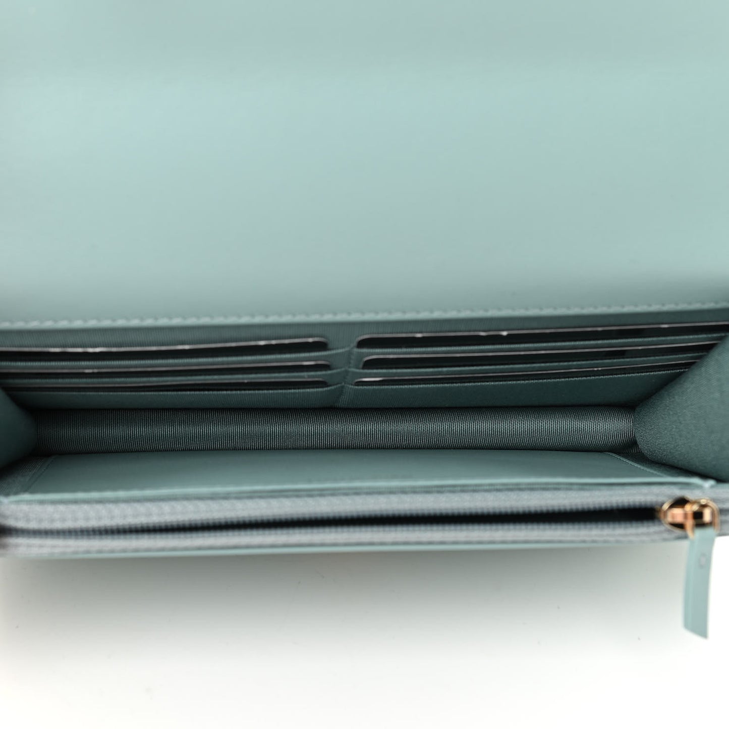 Lambskin Quilted Chanel 19 Wallet On Chain WOC Light Blue