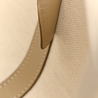 Burberry Cotton Canvas Mini Logo Horseferry Tote Bag Off White 8 of 11