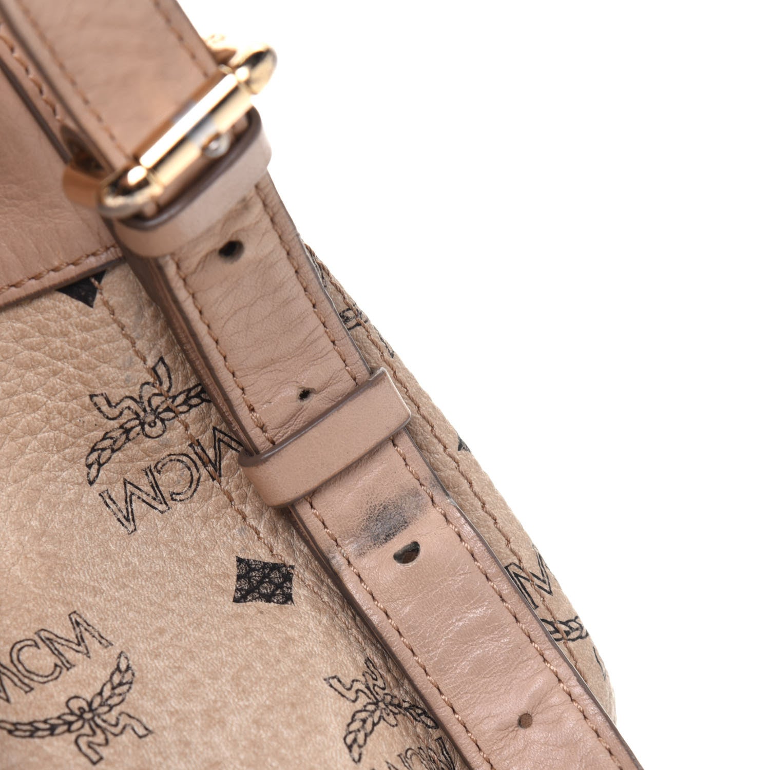 MCM Visetos Essential Drawstring Bucket Bag Beige 25 of 29
