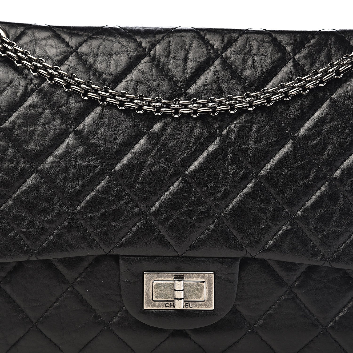 Chanel Aged Calfskin Quilted 2.55 Reissue 227 Flap Black 12 of 13