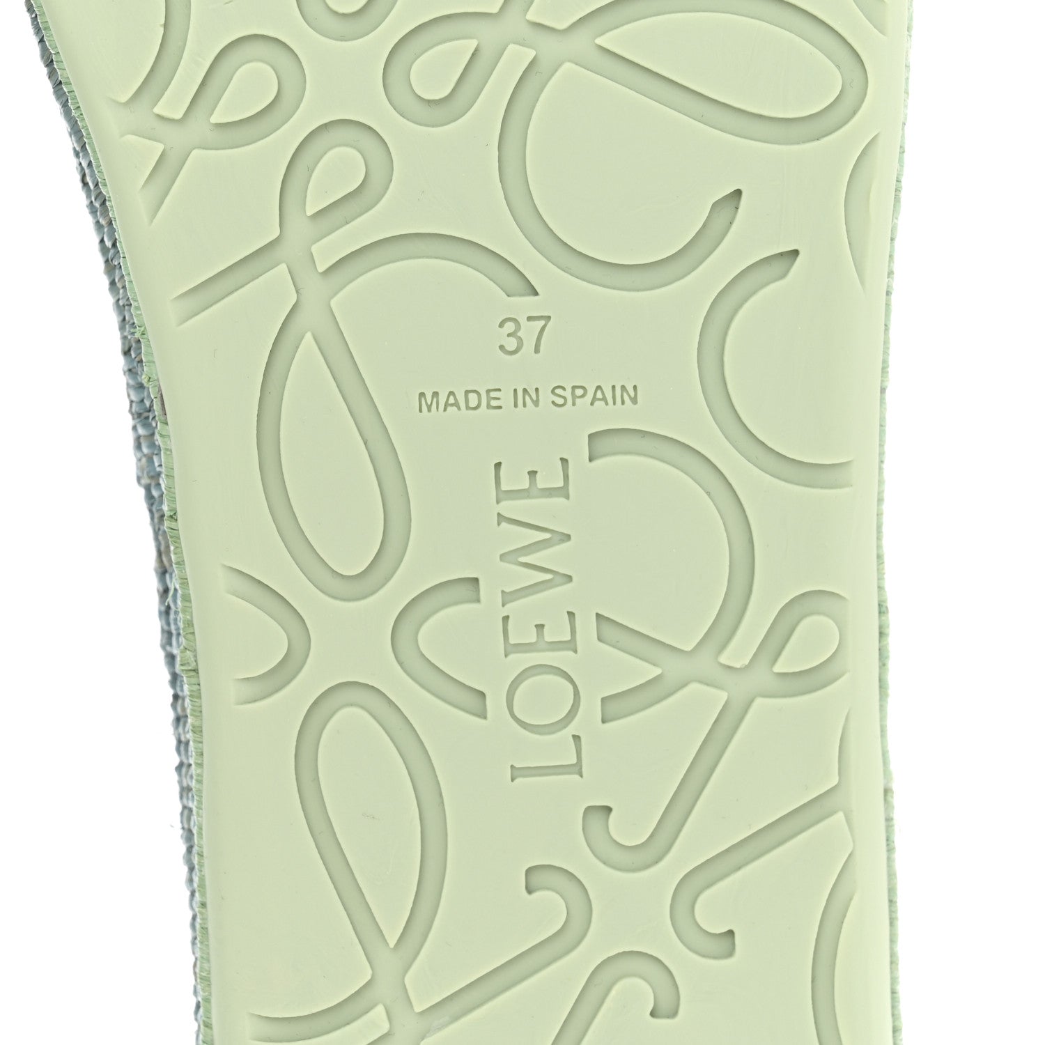 Loewe Suede Raffia Rio Slippers 37 Light Blue 7 of 11
