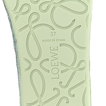 Loewe Suede Raffia Rio Slippers 37 Light Blue 7 of 11