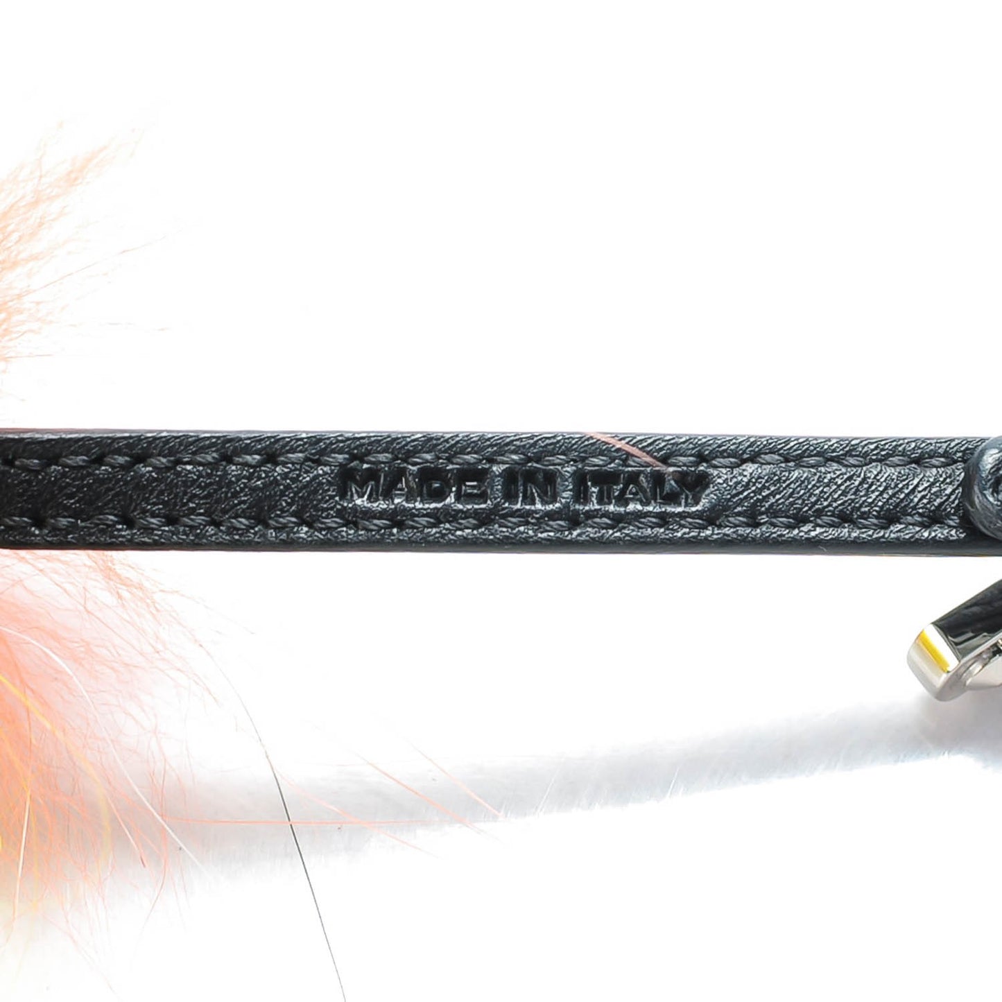 Fox Mink Goat Fur Mini Karlito Bag Charm White Black Flamingo