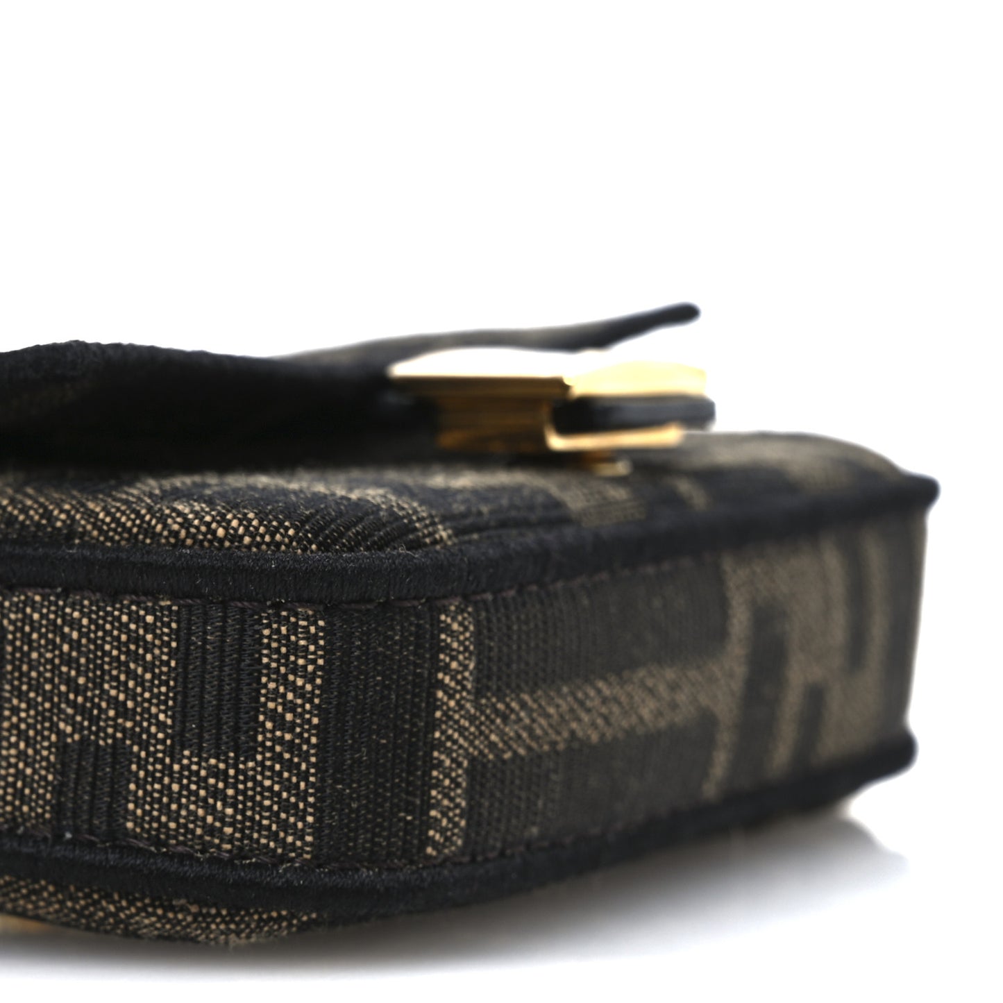 Fabric Jacquard FF 1974 Nano Baguette Charm Tobacco Moro Black