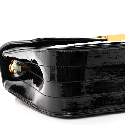 Saint Laurent Patent Matelasse Monogram Large Vicky Chain Bag Black 8 of 10