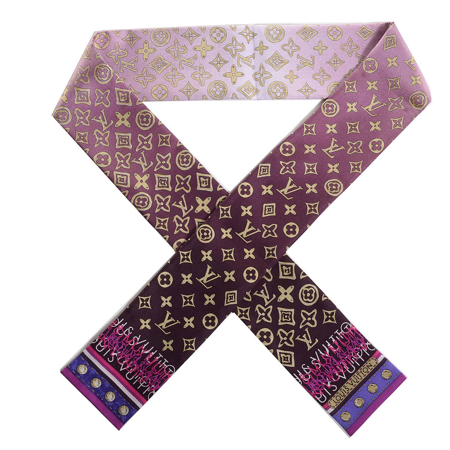 Louis Vuitton Silk Monogram Map Bandeau 1 of 4