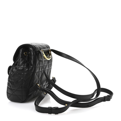 Christian Dior Lambskin Macrocannage Small Caro Backpack Black 3 of 10