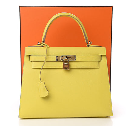 Hermes Epsom Kelly Sellier 28 Lime 36 of 36