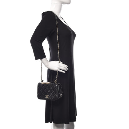 Chanel Lambskin Mini Carry Chic Flap Black 2 of 12