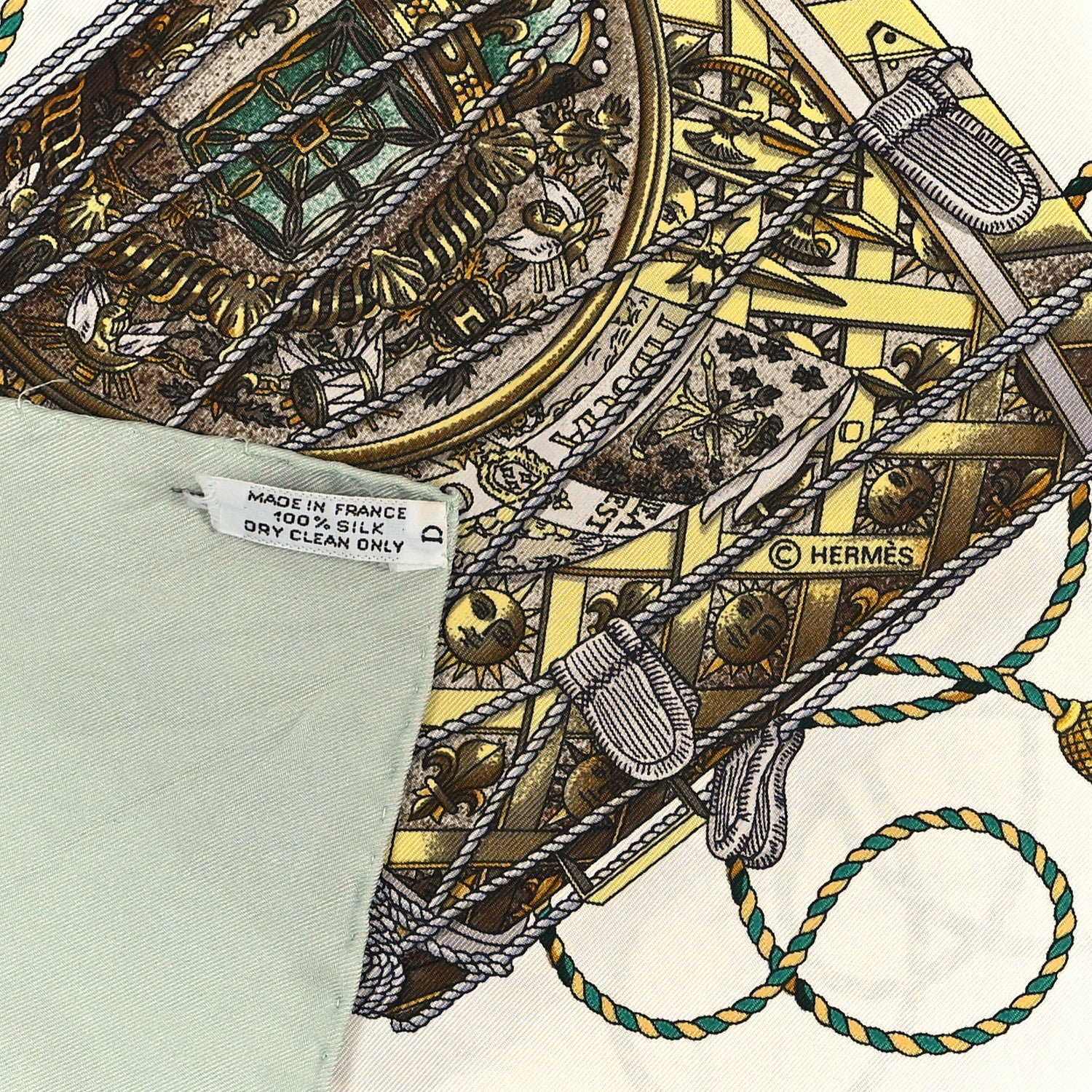 Hermes Silk Les Tambours Scarf 90 3 of 4