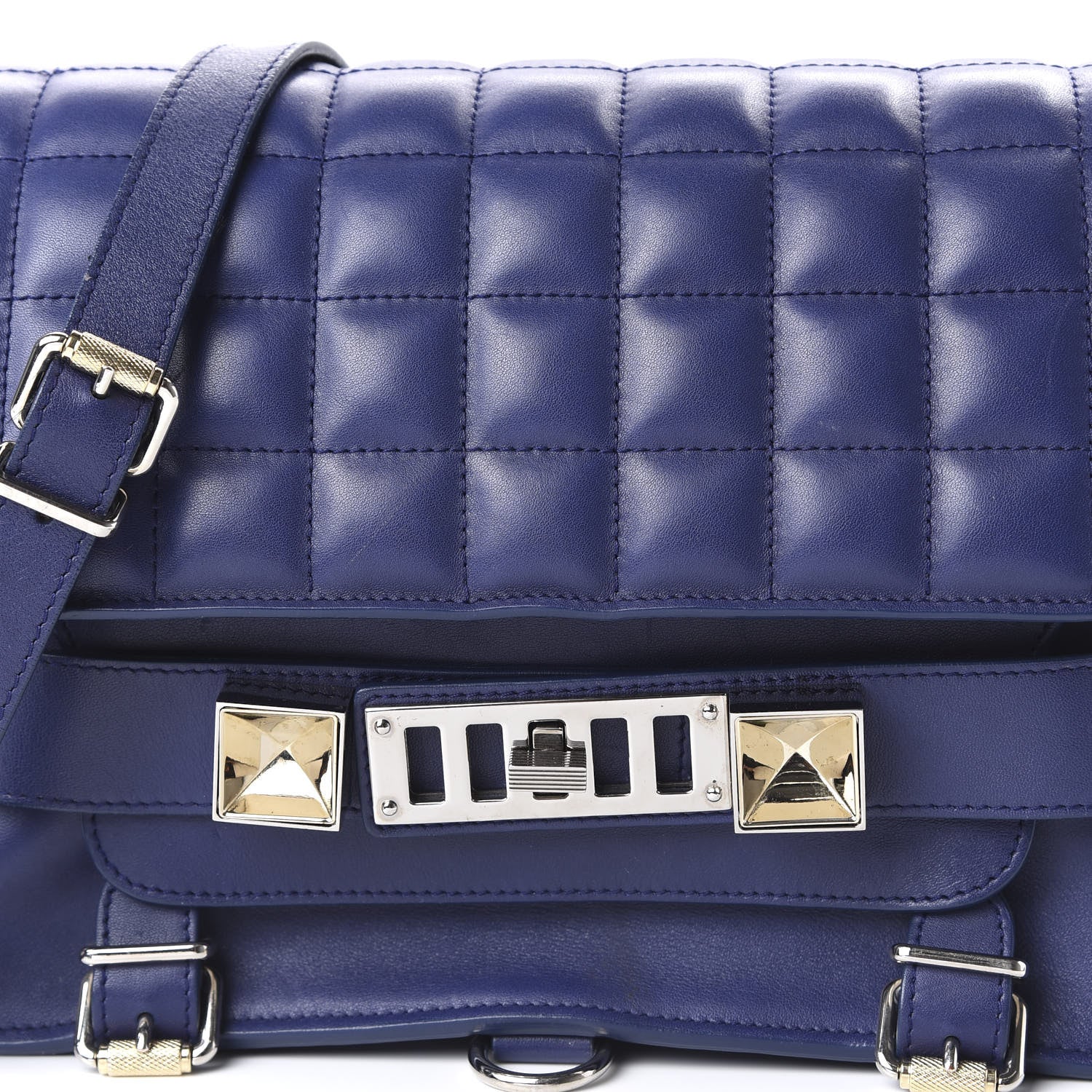 Proenza Schouler Lambskin Quilted PS11 Classic Shoulder Bag Purple 9 of 9