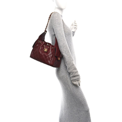 Chanel Caviar Quilted Small Chanel 25 Handbag Burgundy 2 of 11