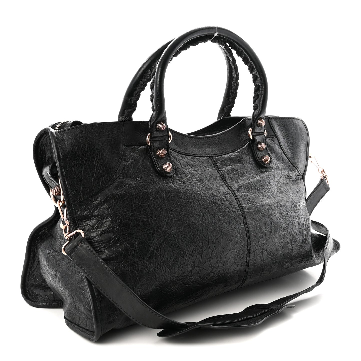 Agneau Giant 12 Rose Gold Hardware Part Time Black