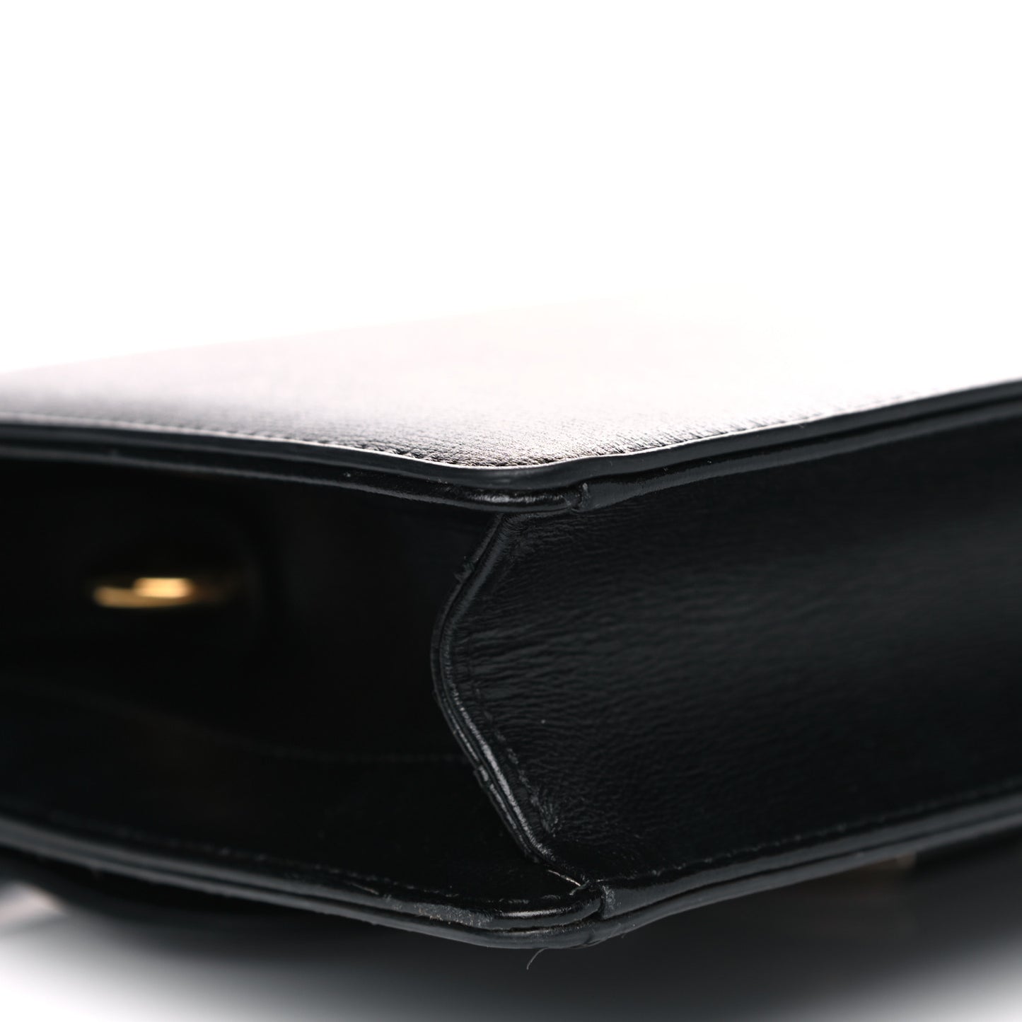 Textured Calfskin Small Torchon GG Ring Shoulder Bag Black