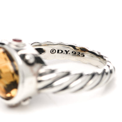 David Yurman Sterling Citrine Carnelian 11mm Renaissance Ring 52 6 5 of 6