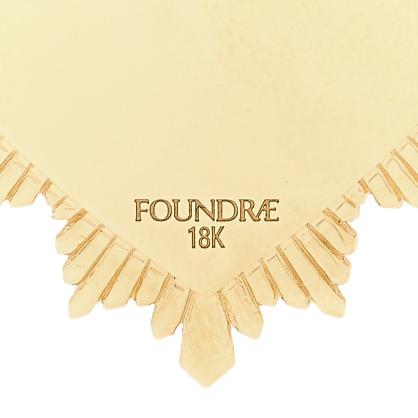 18K Yellow Gold Diamond Oversized Custom Heart Love Token Medallion Pendant