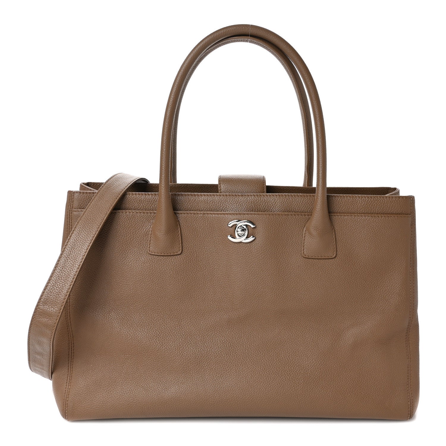 Chanel Calfskin Cerf Executive Shopper Tote Light Brown 1 of 11