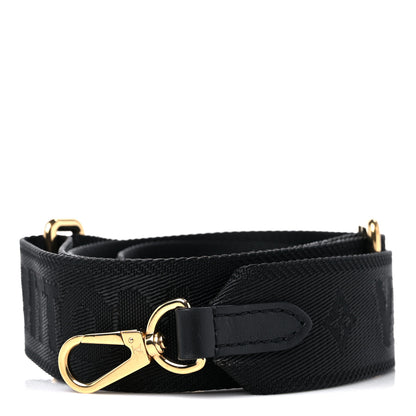 Louis Vuitton Nylon Calfskin Bubblegram Wallet Strap Black 1 of 4