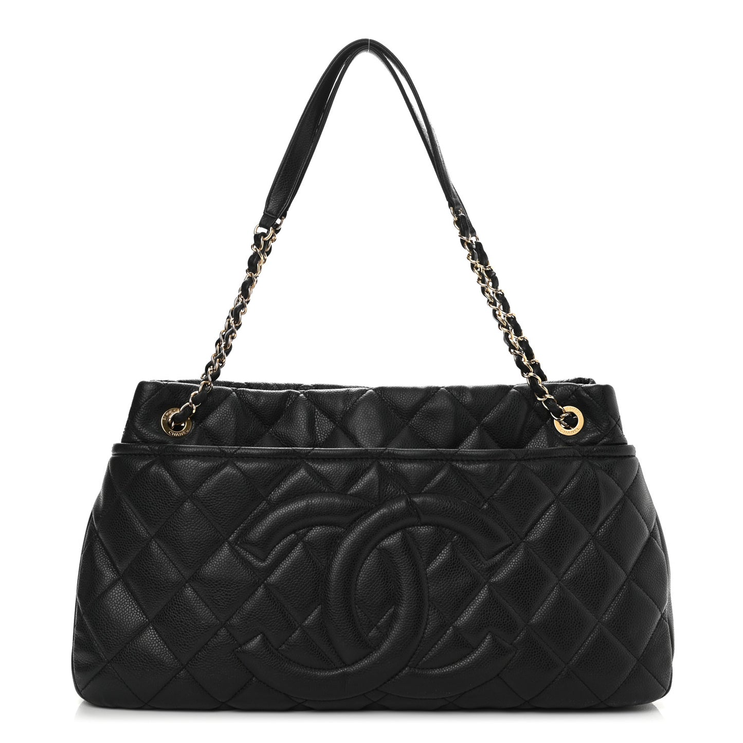 Caviar Quilted Timeless CC Soft Tote Black
