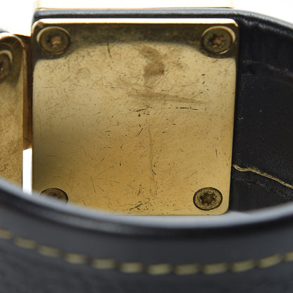 Louis Vuitton Chèvre Suhali S Lock Bracelet Medium Black 7 of 7