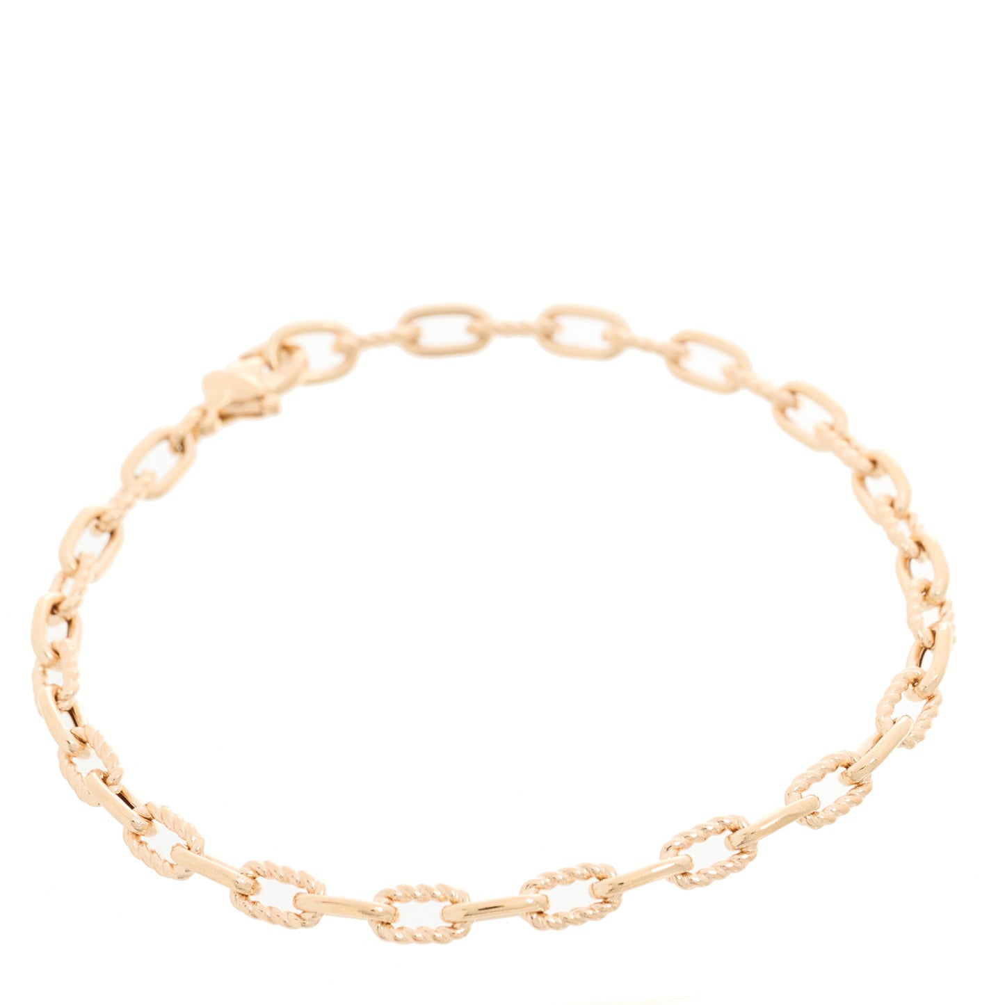 18K Rose Gold Madison 3mm Classic Chain Bracelet