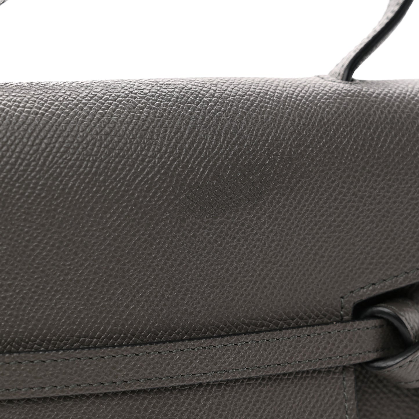 Grained Calfskin Nano Belt Bag Grey