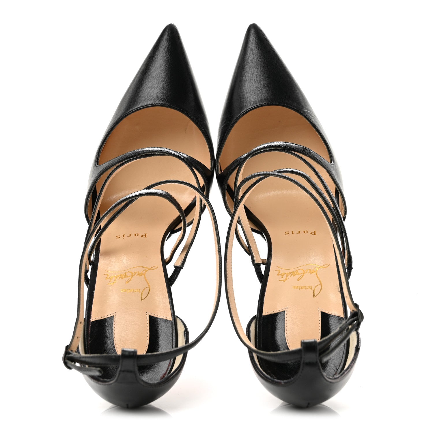 Christian Louboutin Patent Crossfliketa 100 Pumps 39 Black 2 of 11