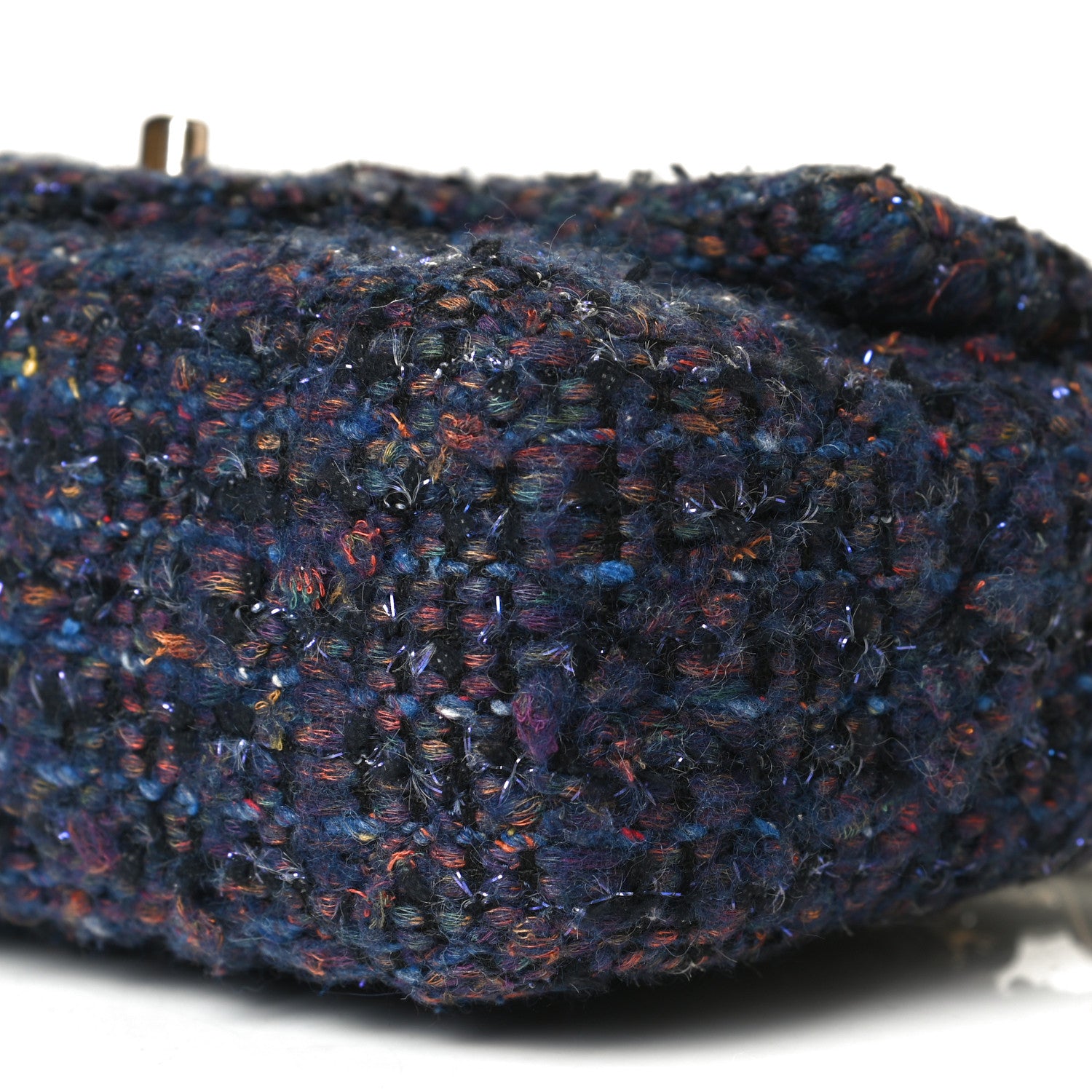 Chanel Tweed Quilted Mini Rectangular Flap Blue Multicolor 10 of 10