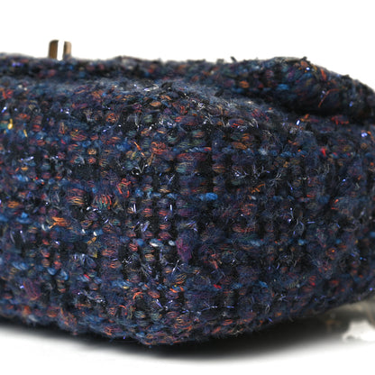 Chanel Tweed Quilted Mini Rectangular Flap Blue Multicolor 10 of 10