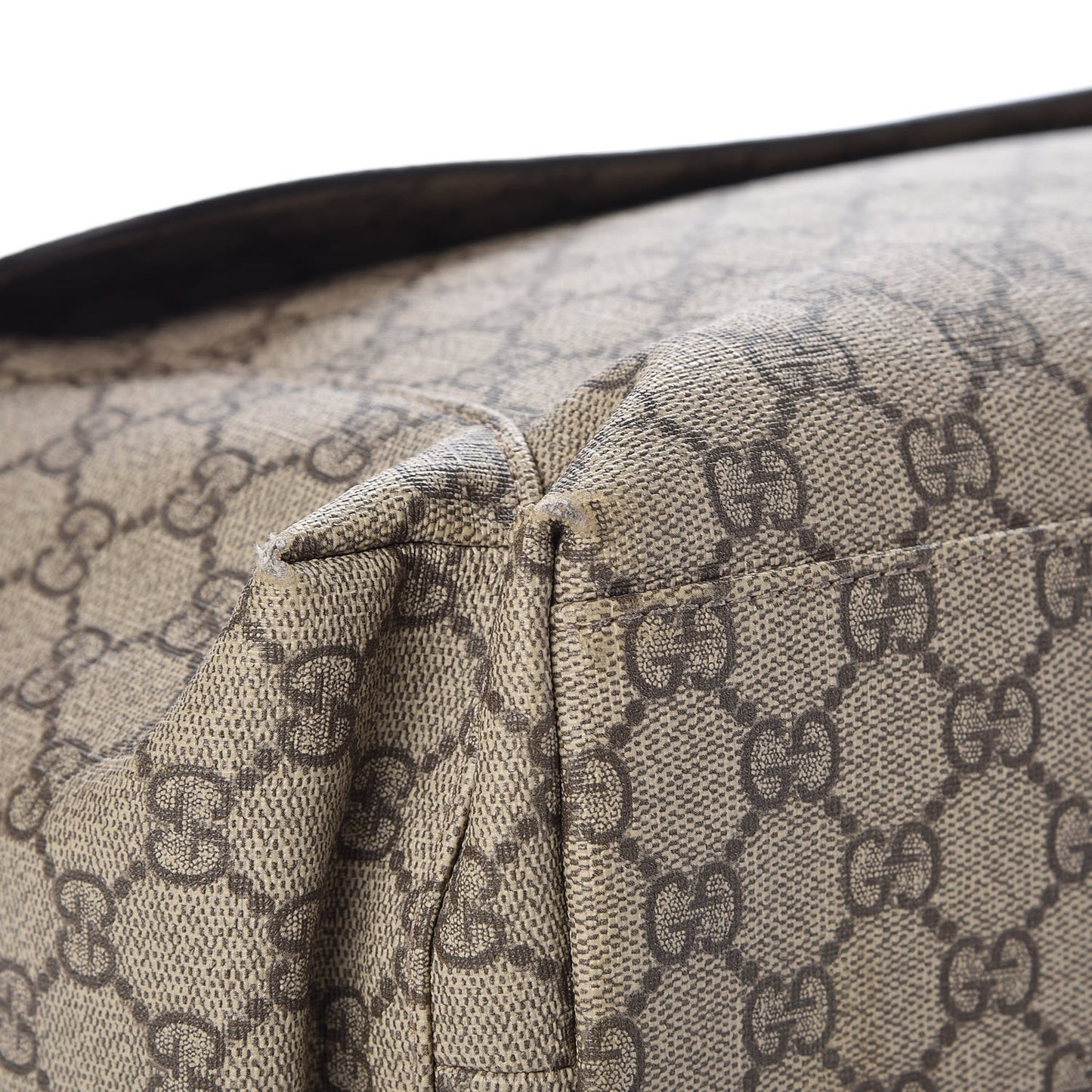 GG Plus Monogram Messenger Diaper Bag Dark Brown
