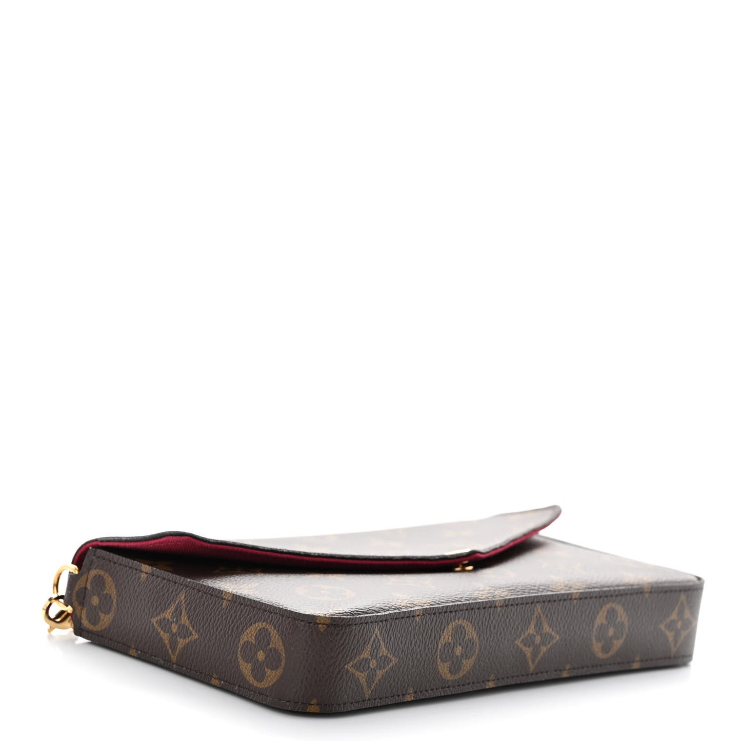 Monogram Pochette Felicie Chain Wallet Fuchsia