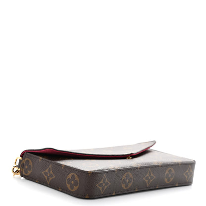Louis Vuitton Monogram Pochette Felicie Chain Wallet Fuchsia 5 of 12