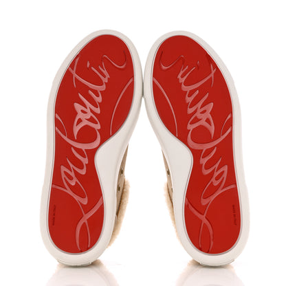 Christian Louboutin Suede Shearling Fun Vierissima Flat Sneakers 39 Atlas 5 of 8