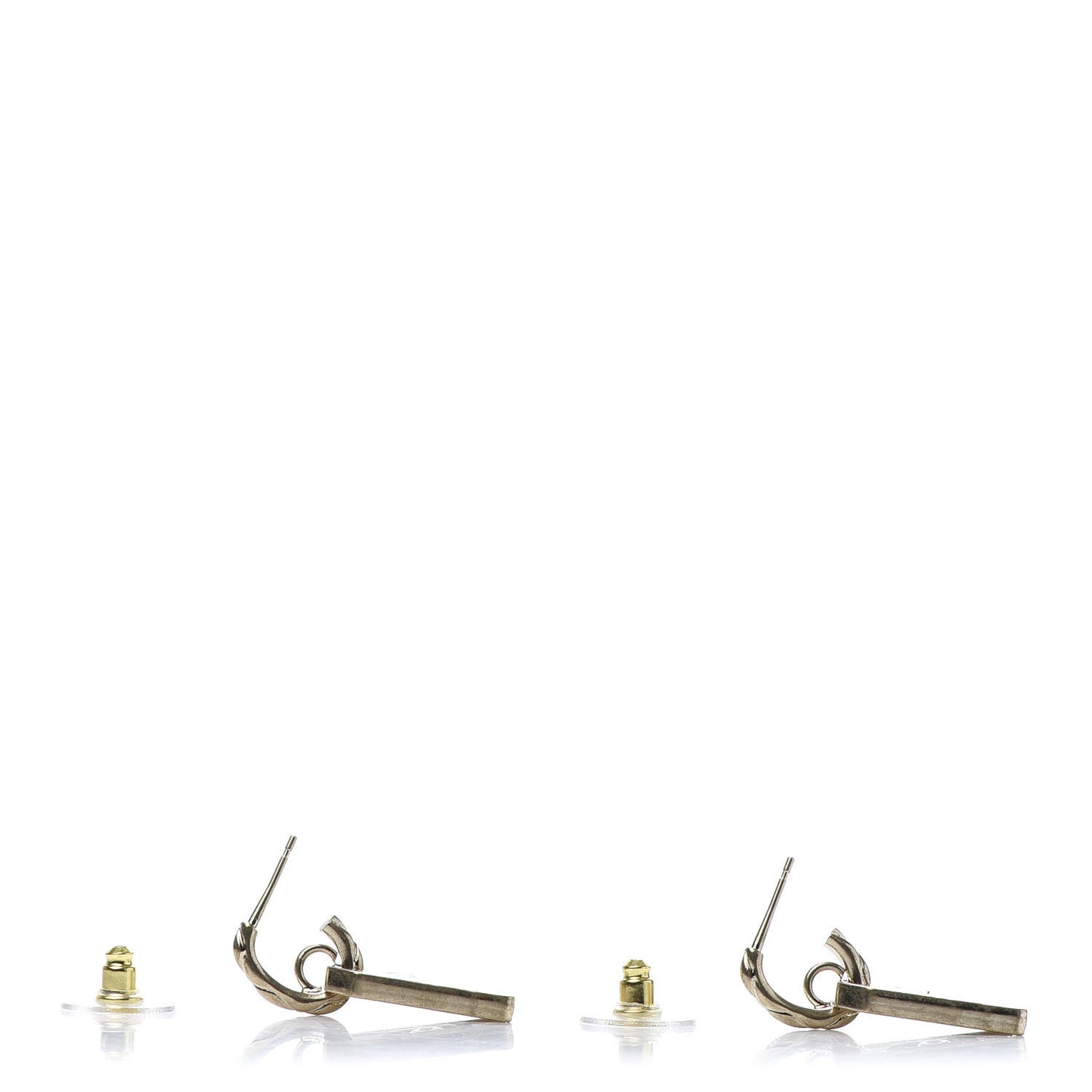CC Tag Drop Earrings Gold