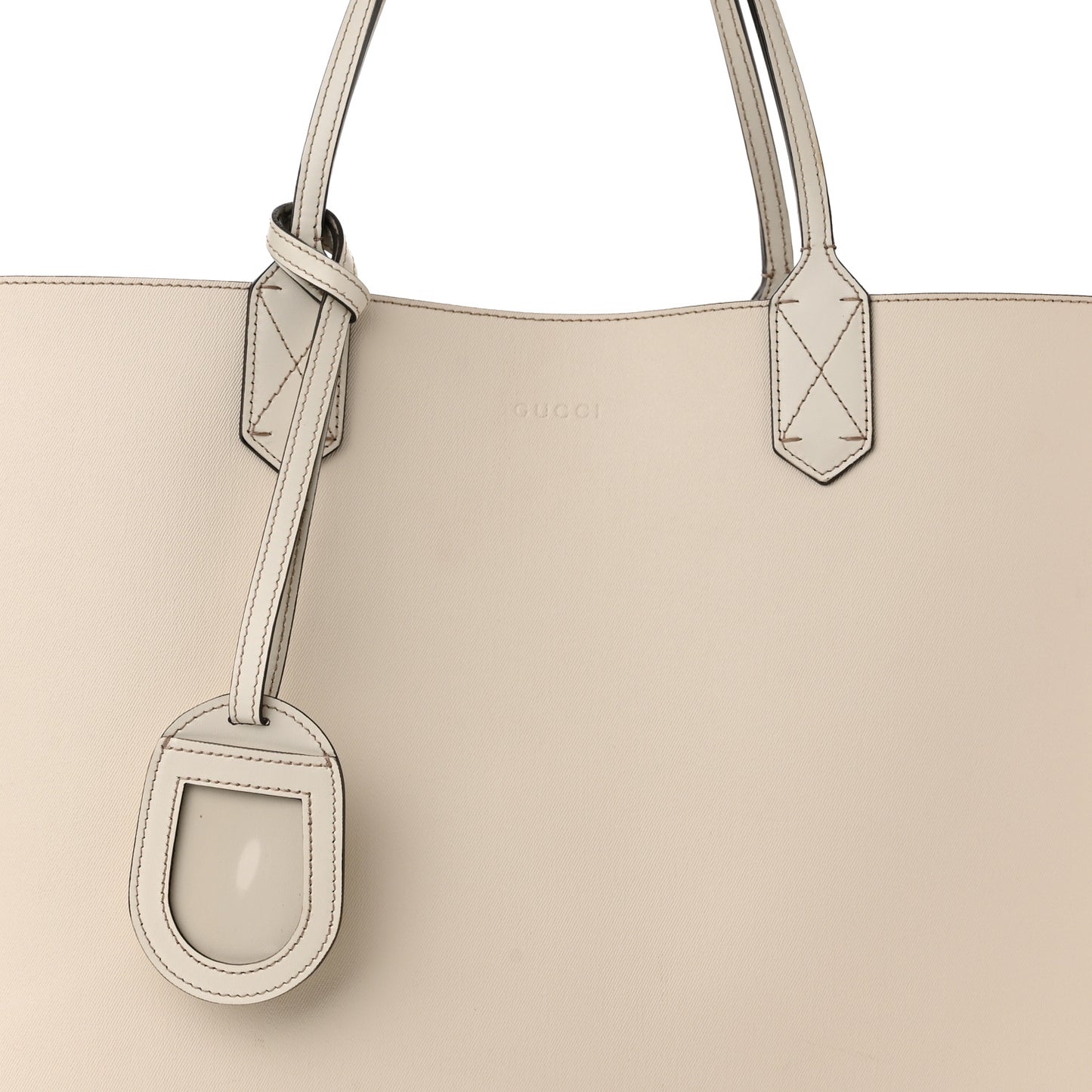 Calfskin GG Supreme Monogram Large Reversible Tote White