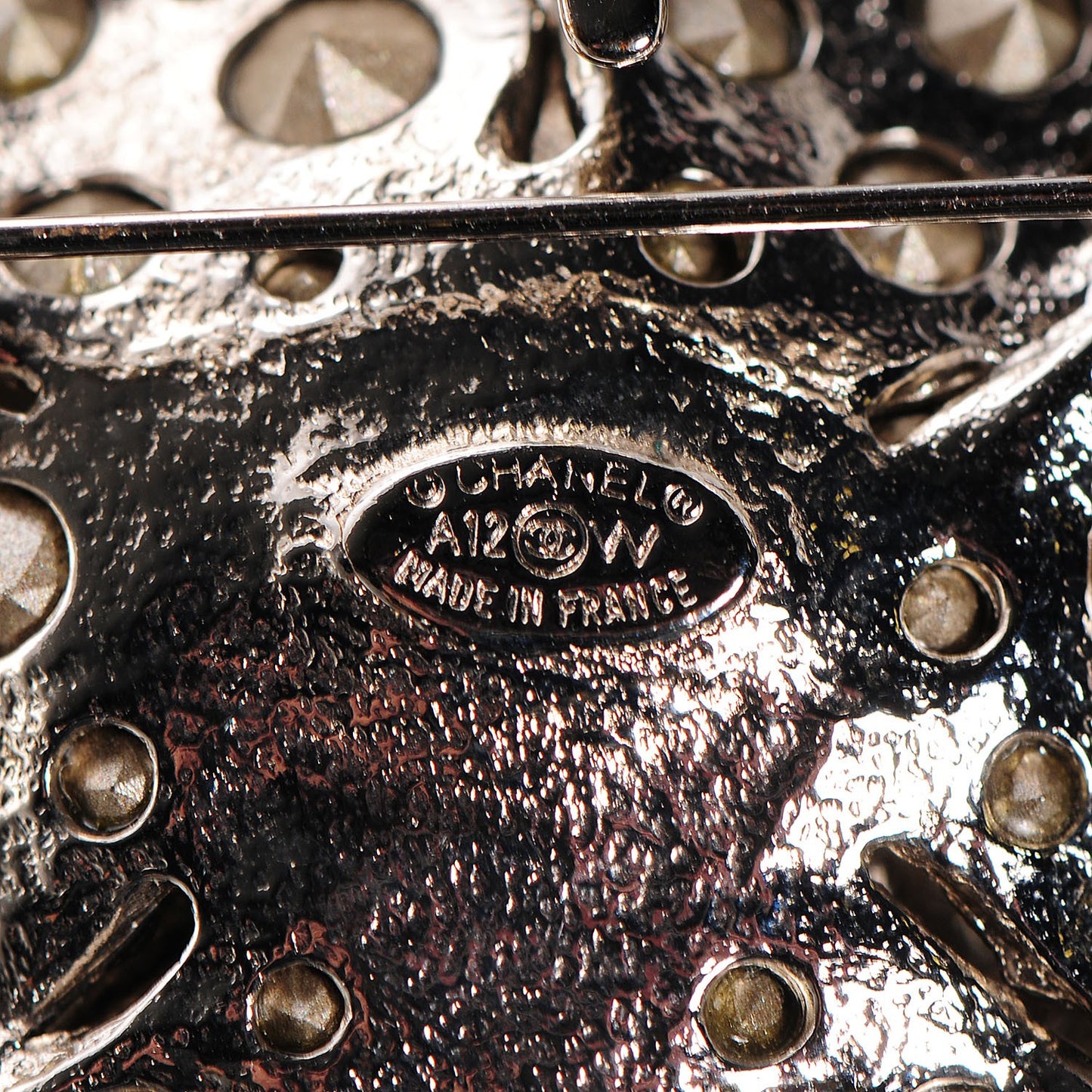 Swarovski Crystal Camellia CC Brooch Silver