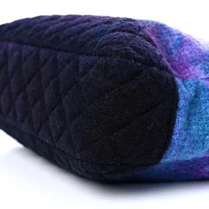 Chanel Wool Tweed CC Tote Purple Black Blue 9 of 9