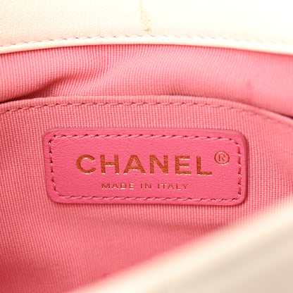 Chanel Lambskin Quilted Logo Mini Flap With Handle White 6 of 20