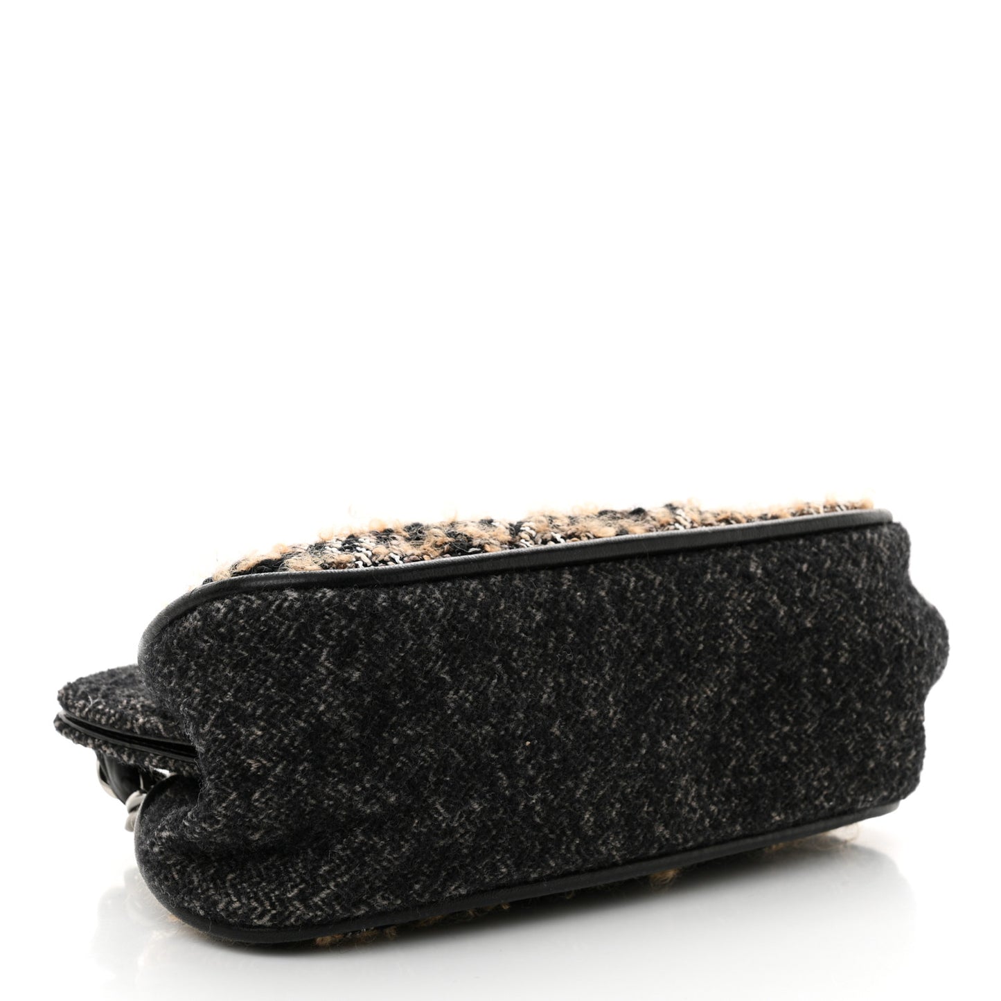 Wool Tweed Frame Bag Grey Multicolor