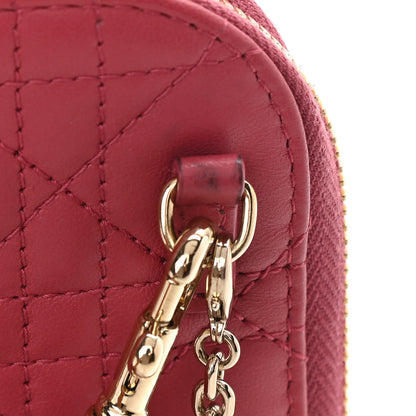 Christian Dior Lambskin Cannage Lady Dior Phone Holder Strawberry Pink 11 of 12
