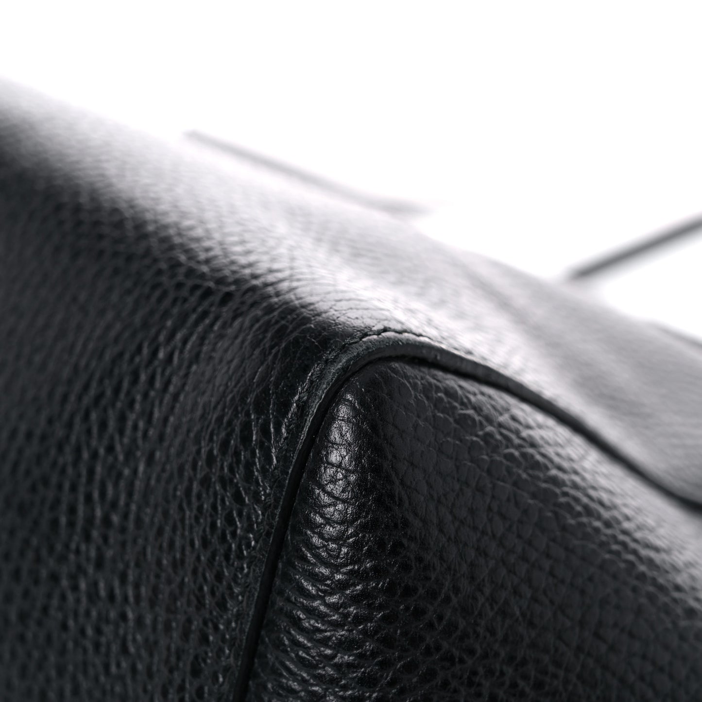 Pebbled Calfskin Small Swing Tote Black