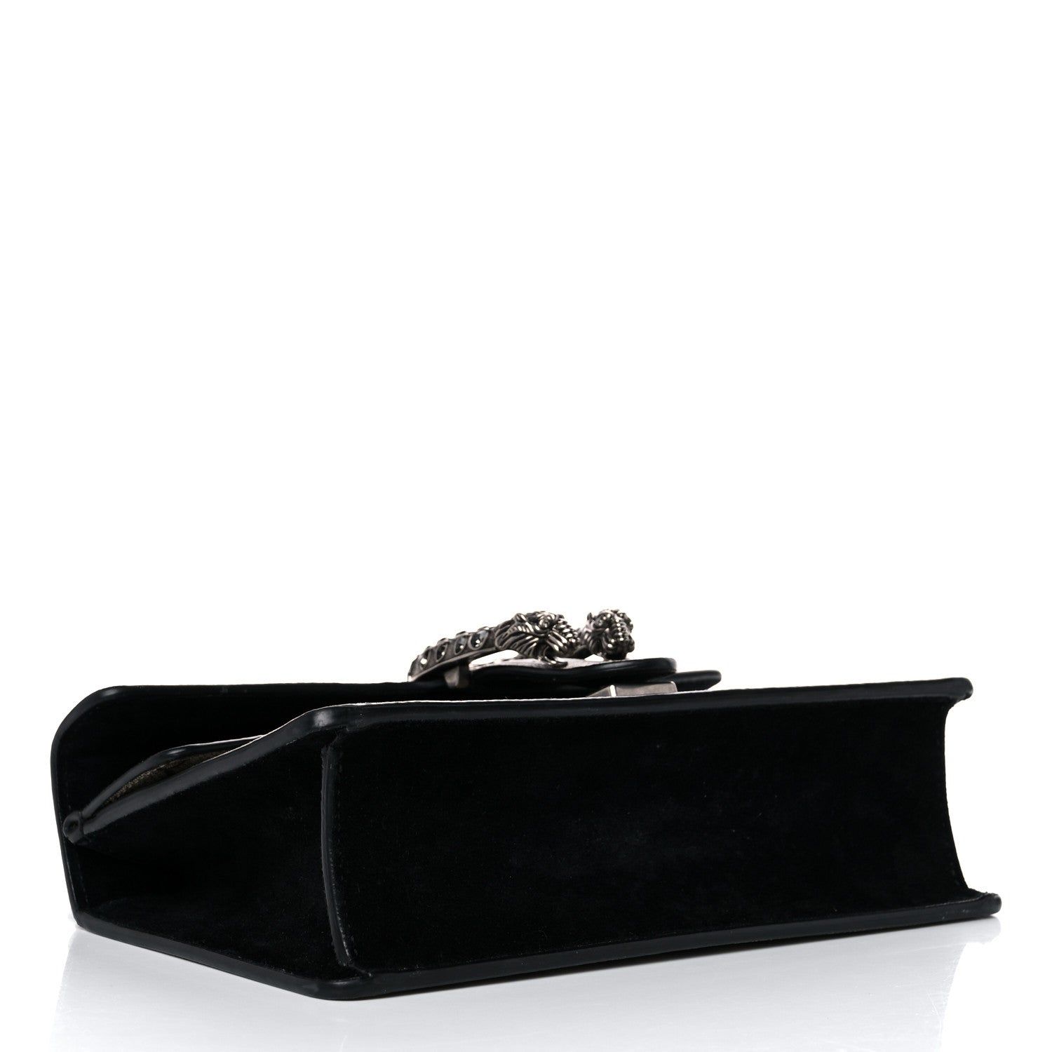 Gucci GG Supreme Monogram Suede Crystal Small Dionysus Shoulder Bag Beige Ebony Black 3 of 17