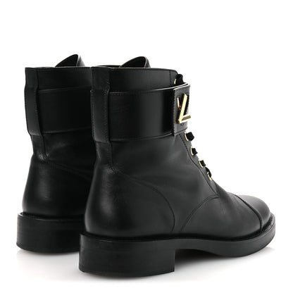 Louis Vuitton Calfskin Wonderland Ranger Boots 41 Black 5 of 11
