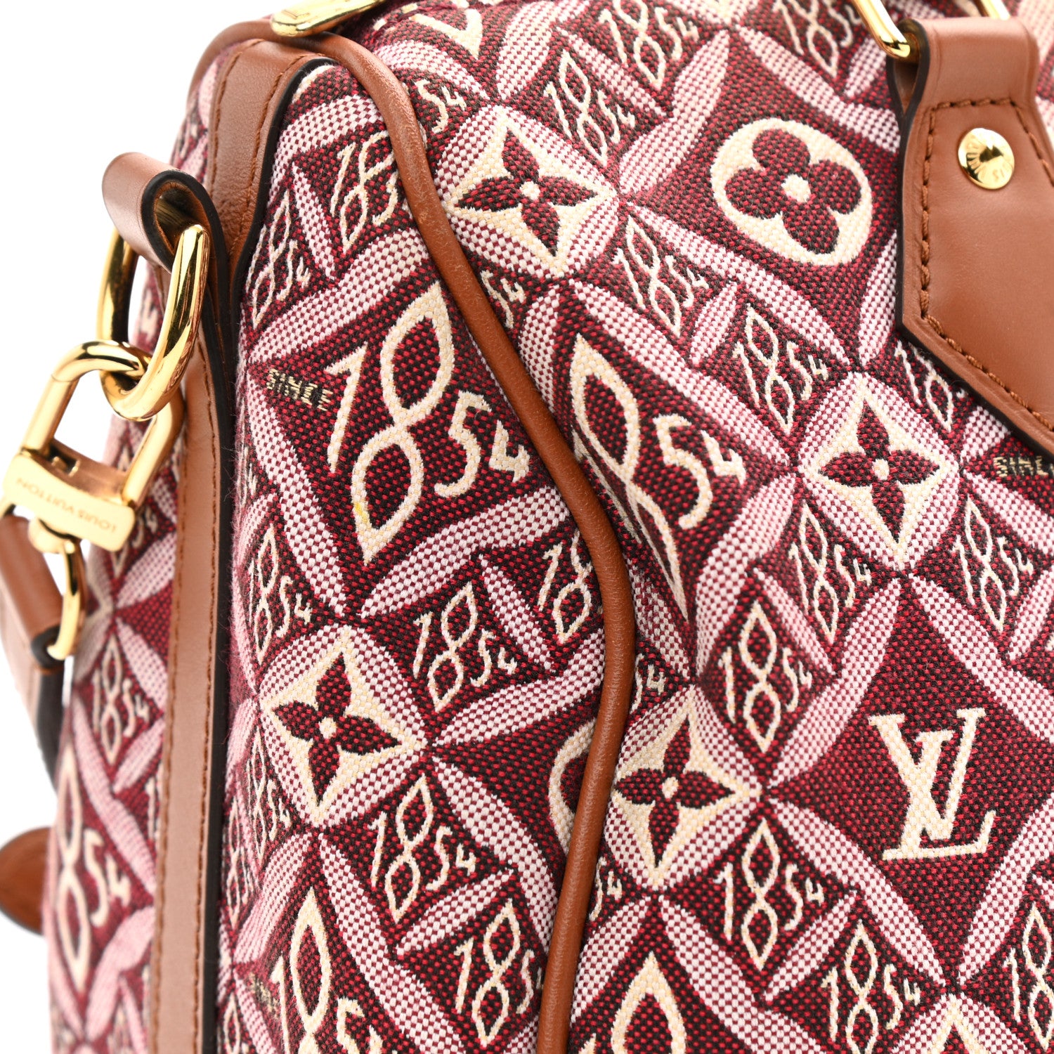 Louis Vuitton Jacquard Since 1854 Speedy Bandouliere 25 Bordeaux 12 of 13